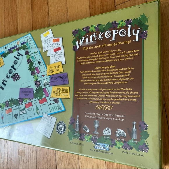 Wineopoly Board Game Green and Purple Design Brand New Never Opened in Packaging - Picture 3 of 4